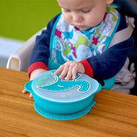 Marcus & Marcus Silicone Suction Bowl & Lid Green Marcus & Marcus Silicone Bowl