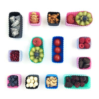 Medium Blue Silicone Bento Rectangle Cups 2 Pack for lunchboxes and baking Little Lunchbox Co. Silicone Cases