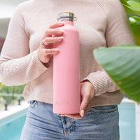 Mega Dishwasher Safe Insulated Drink Bottle 1000ml Strawberry by Montii Co. Montii Co. Stainless Steel Water Bottle