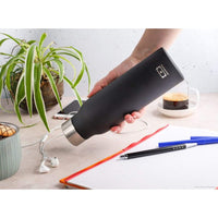 Monbento: Mb Genius Black 500ml Monbento Stainless Steel Water Bottle