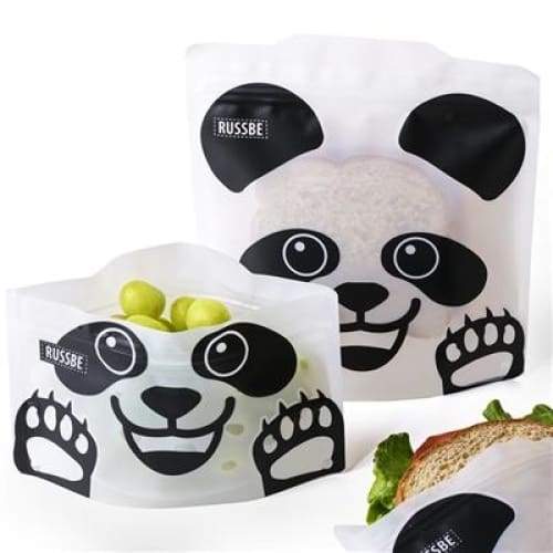 Russbe Reusable Sandwich / Snack Bags 4 Pack Panda Russbe Reusable Snack Bags