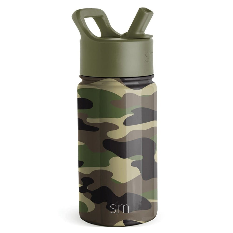 Summit Kids Insulated Stainless Steel Water Bottle with Straw Lid (400ml)  Blue Camo – Yum Yum Kids Store